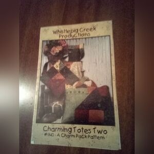 Charming Tote Bags Two Sewing Pattern by Whistlepig Creek Productions Uncut